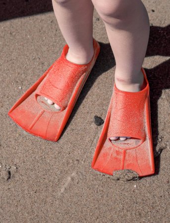 Filibabba Svømmefødder Str. 24-26 - Warm Red - Red - 24/26