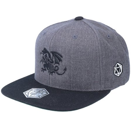 Critiql Hit - Grau snapback Cap - Black Dragon D20 Char/Black Snapback - Coal @ Hatstore