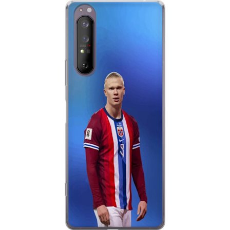 Kompatibelt Mobildeksel til Sony Sony Xperia 1 II Erling Haaland Manchester City Norge fotball angriper toppspiller utrolig målproduksjon kraftig ras