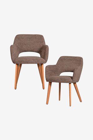 WOOOD - Murat spisestuestol - sæt med 2 stk. - Brun - Stole - Fra Homeroom
