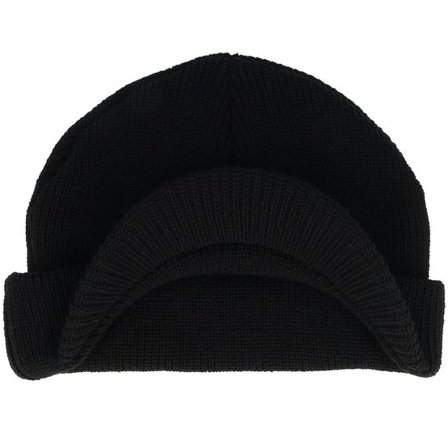 Kangol - Svart cuff Beanie - Kg Sliced Peak Beanie Black Visor Beanie @ Hatstore