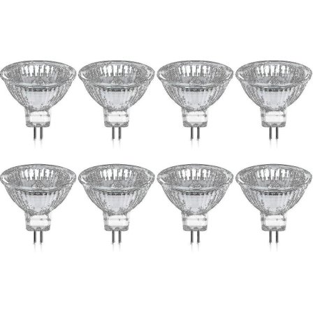 8-pack halogeenilamput Gu5.3 Mr16 35w 12v himmennettävä - lämmin valkoinen 2800k, 400 lumenia, lukko Jz [DB]