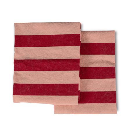 Byon kökshandduk 2-pack, röd/rosa | Dukning & Servering > Textil > Produkter av Lin > Kökshandduk | Bagaren och Kocken