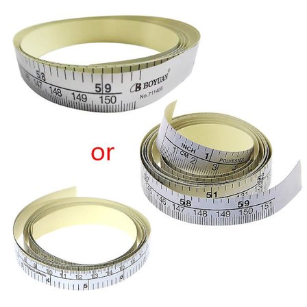 151 cm selvklebende metrisk målebånd vinyl linjal for symaskin klistremerke
