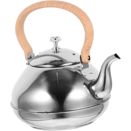 Bärbar handtagskittel tekanna med lock rostfritt stål, hem tekanna rostfritt stål tekanna