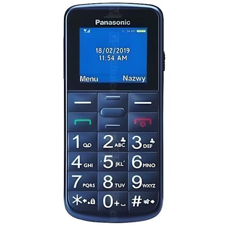 Panasonic KXTU110 GSM mobiltelefon, 32 GB kapacitet, färgskärm, Dual SIM, FM-radio, Bluetooth, Kamera, Blå