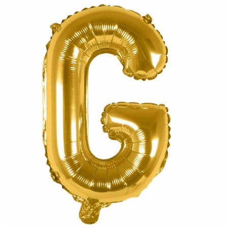 Bokstavsballong Guld 80cm Stor