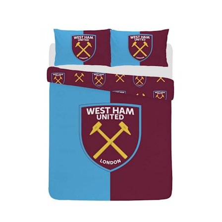 West Ham United FC Vändbar Crest Påslakan Set Singel Clar