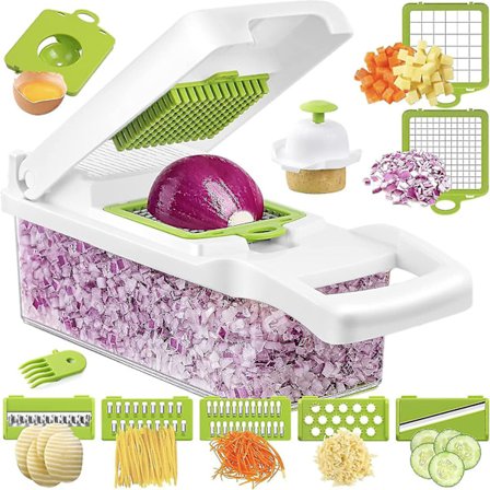 Grøntsags Chopper Dicer Løgskærer Pro Mad Chopper Grøntsags Cutter Veggie Chopper Og Dicers Grøntsags Skærer Og Chopper Til Køkken Mandolin