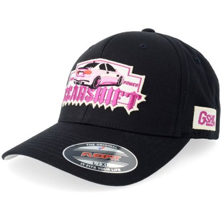 Gearshift - Svart flexfit Keps - Pink Power Gshift Car Black Flexfit @ Hatstore