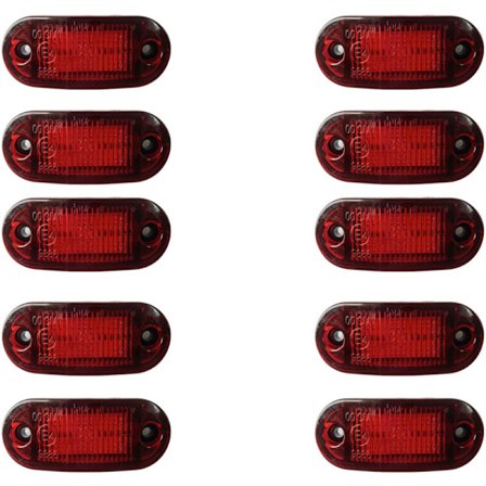 10 stk. røde trailer positionslys 12-30V LED Sidepositionslys Baklys Baglygter til bil lastbil trailer campingvogn