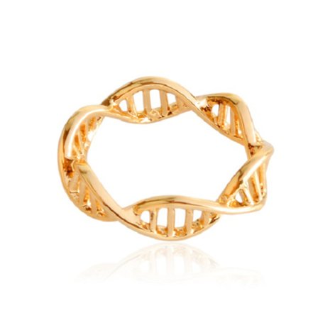 Ring DNA Molekyl Helix Kemi Medicin Guld