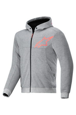 Alpinestars Chrome v2 Sport MC Hoodie Grey/Red Fluo M