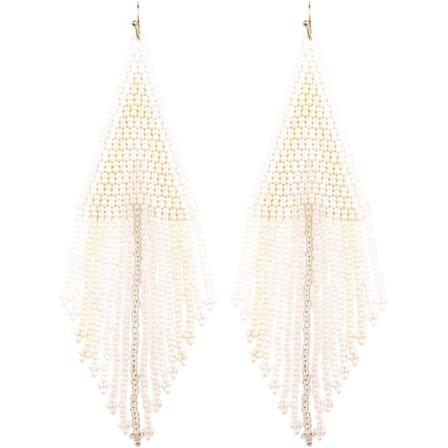 Heyone Lange Perleøredobber 3 Boho Native Håndlagde Frøperle Duskeøredobber for Kvinner og Jenter, Bohemian Store Statement