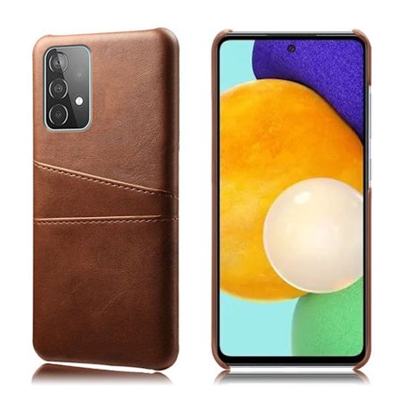 Dual Card Etui Samsung Galaxy A52 5G - Brun