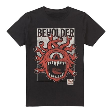 Dungeons & Dragons Herr Beholder Vintage 50-års T-Shirt XL Svart