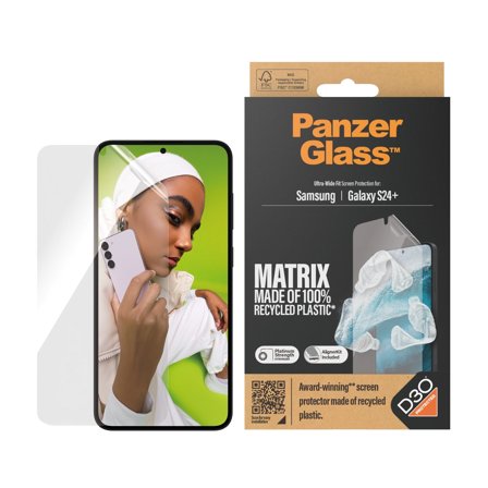 Panzer ECO MATRIX Samsung Galaxy S24+ | Ultra-Wide Fit w. AlignerKit Screen Protector PanzerGlass - High quality tempered glass screen protector