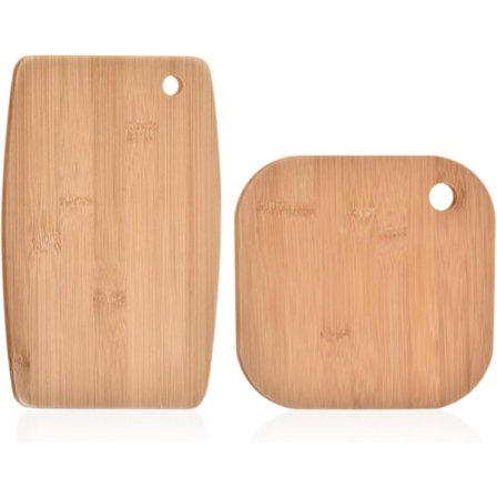 Sett med 2 Mini Skjærebrett i Tre - Lite Skjærebrett i Tre - Firkantet Skjærebrett - Mini Pølsebrett - Lite Skjærebrett - Kjøkken Skjære K