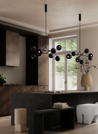 Drop mini globe - burned black