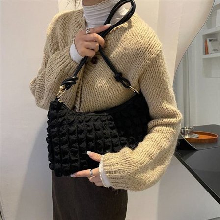 Boblefleece Crossbody Bag Dame Skulder Bag Håndveske