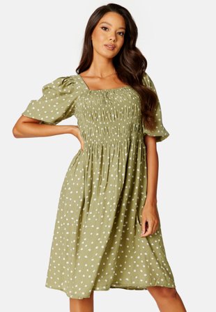 Object Collectors Item Juna 2/4 Dress Sage AOP:Dots Klær