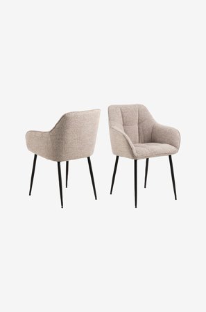 AC Design Furniture - Karmstol Adela, 2-pack - Natur - Karmstolar - Från Homeroom