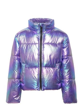 Kmgceline Metallic Short Puffer Otw Fôret Jakke Multi/mønstret Kids Only