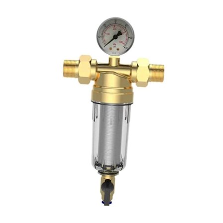 Tilbakespylingsfiltersystem Erstatningsvannfilterhus for hele huset for sediment med G4-punktkompatibilitet