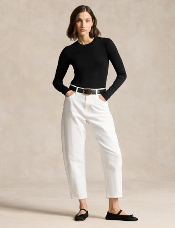 Polo Ralph Lauren Slim Fit Cotton Long-Sleeve Tee - Black - L