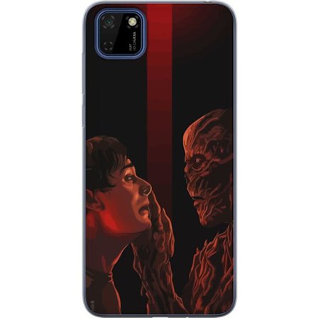 Kompatibel Mobilcover til Huawei Huawei Y5p Mørk fantasyillustration, der viser mødet mellem menneske og monster med stærkt drama og psykologisk in