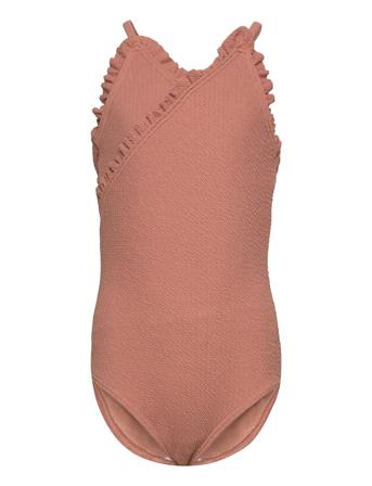 Nmfflora Swimsuit Lil Badedrakt Badetøy Brun Lil'Atelier*Betinget Tilbud