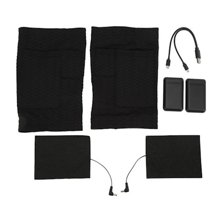 1 par elektriske oppvarmede knebeskyttere med USB-oppladbar varmepute for kneledd, smertelindring for eldre voksne L