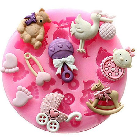 Baby Shower Silikonfondant Mould Form Chokladbakning S