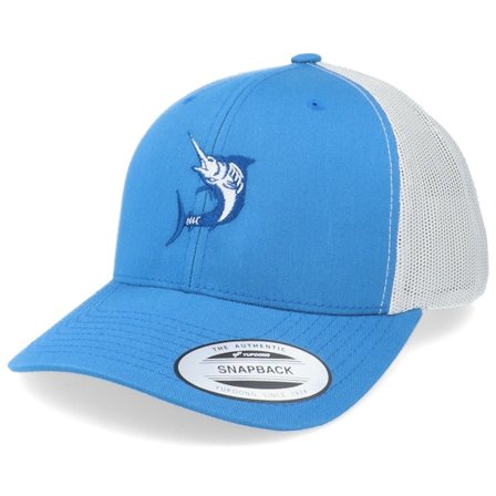 Skillfish - Blå trucker Caps - Blue Marlin Fishing Steel Blue/Silver Trucker @ Hatstore