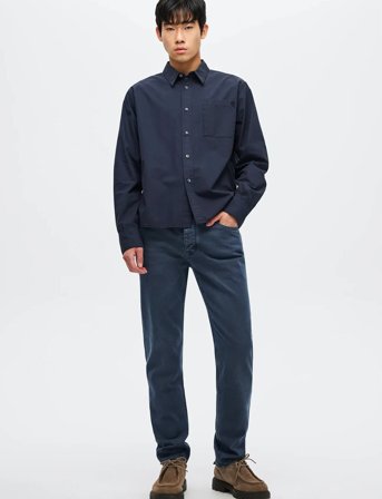 NEUW Lou Straight Liberte Mid Indigo - Navy - 31 x 30