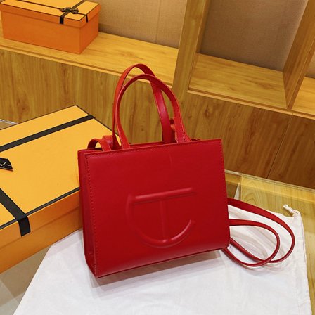 Axelväska Dam Retro Casual Mode Liten 20cm-Röd