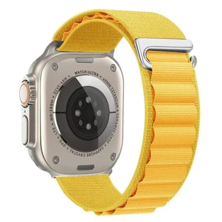 Nylon För Apple Watch Ultra/2 49mm Series 9 8 7 45mm 41mm Sport klockarmband som andas För iwatch 6 5 4 3 SE 44mm 40mm 42mm 27 Yellow 42mm 44mm 45mm 