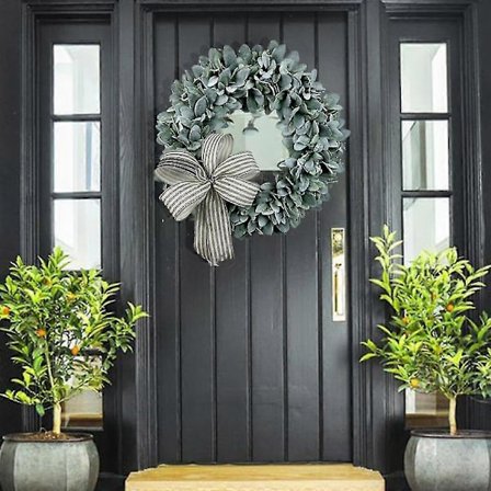 Konstgjord Krans 40 cm Pastoral Döda Grenar Rottingcirkel Inomhus Utomhus Fönster Öppen Spis Dekoration