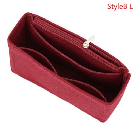 1:a Kvinnor Insert Bag Filt Tyg Handväska Organizer Bag Black StyleB S