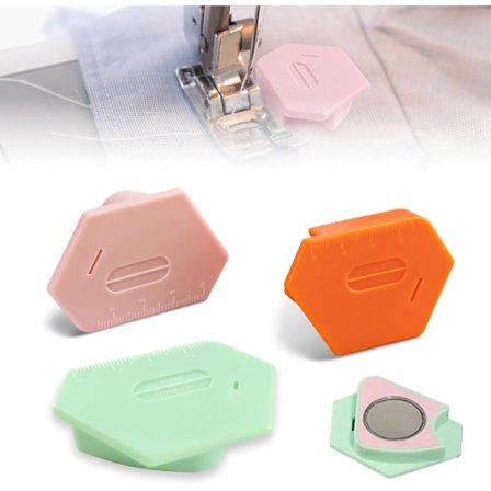 3-pak magnetisk sømguide til symaskine, 2025 opgraderet multifunktionel polygonal faldeguide med skala