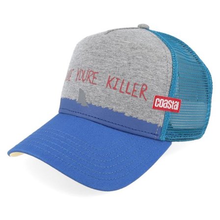 Coastal - Grå trucker Keps - Killerdude Heather Grey/Petrol/Blue A-Frame @ Hatstore