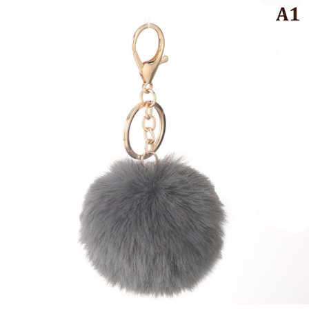 8cm e Key Soft Fluffy Fur Ball Nøkkelring Fluffy Key Chains Trink