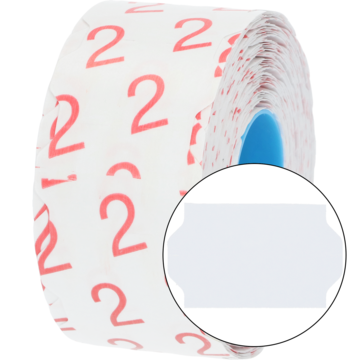 PRISETIKETT 32X19 MM HVIT G2