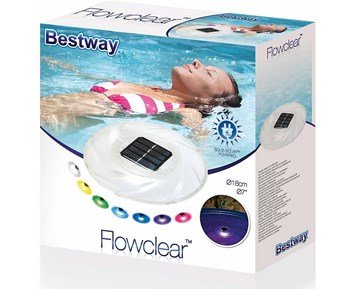 Bestway Flowclear Solar-Float Lamp - Flytande solcellslampa med färgskiftande LED