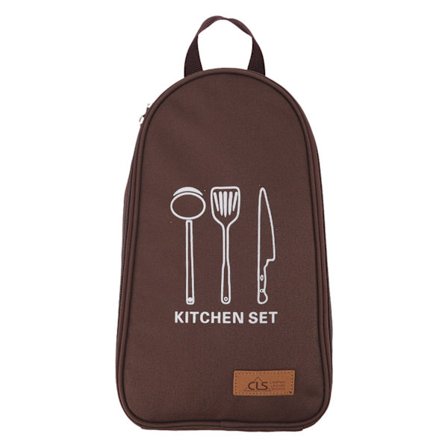 Utendørs reisematlagingsutstyr arrangørpose Polyesterstoff Stor plass Camping kokekar Reiseoppbevaringspose B