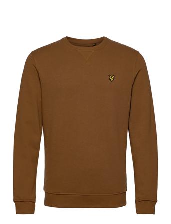 Crew Neck Sweatshirt Sweat-shirt Tröja Brun Lyle & Scott