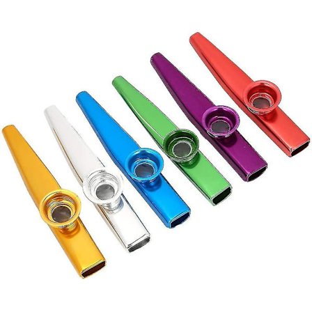 6 stk. Bærbar Kazoo, Holdbar Aluminium Kazoo Fløjte Mundorgel Musikinstrument Gave Legetøj