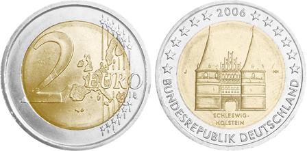 Tyskland 2006 - Holstentor i Lübeck (Slesvig-Holsten) - 2 euro mønt