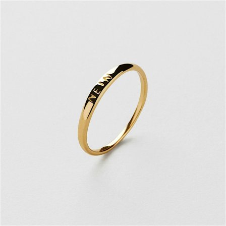 NEIN ring (S) - 24K VERGOLDETES STERLINGSILBER