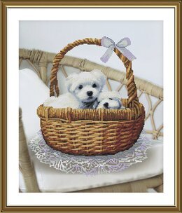 Kirjontapakkaus Taulu Suloiset koirat-Nova Sloboda